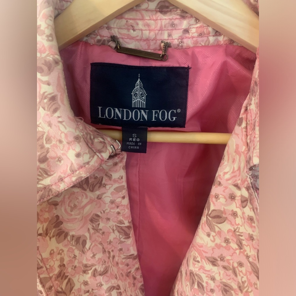 London Fog Dusty Rose Lined Trench Coat S - Picture 4 of 7